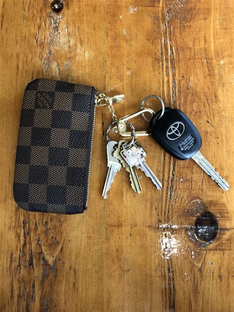 lv car key holder|lv keychain wallet women.